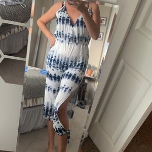 Tie-dyed Beach Jumpsuit/Coverup